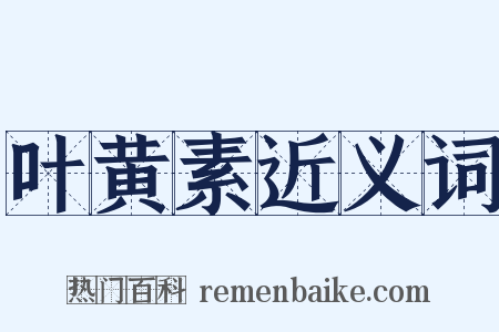 叶黄素近义词是什么意思的图片